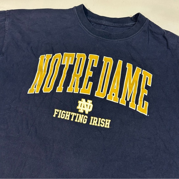 Champion Men’s 3XLT Notre Dame Crewneck T Shirt S/S Tee NCAA Football Blue EUC - Picture 2 of 5